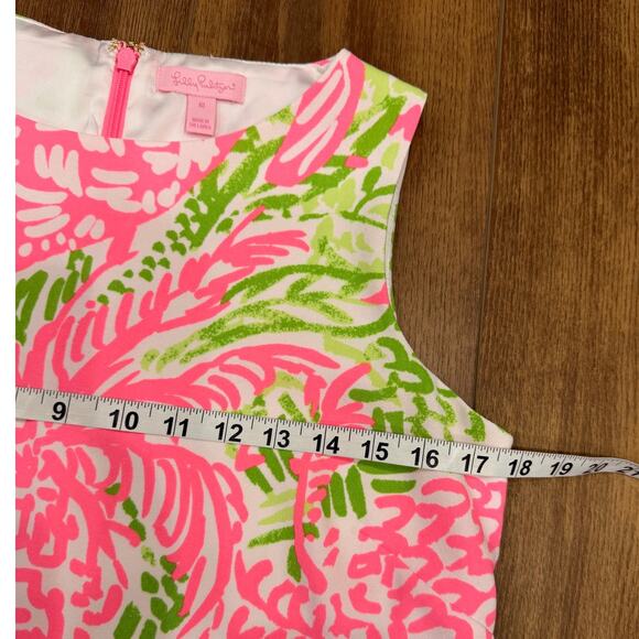 Lilly Pulitzer Donna Romper Dress Pink Sunset Home Slice Size 10 - Picture 11 of 11